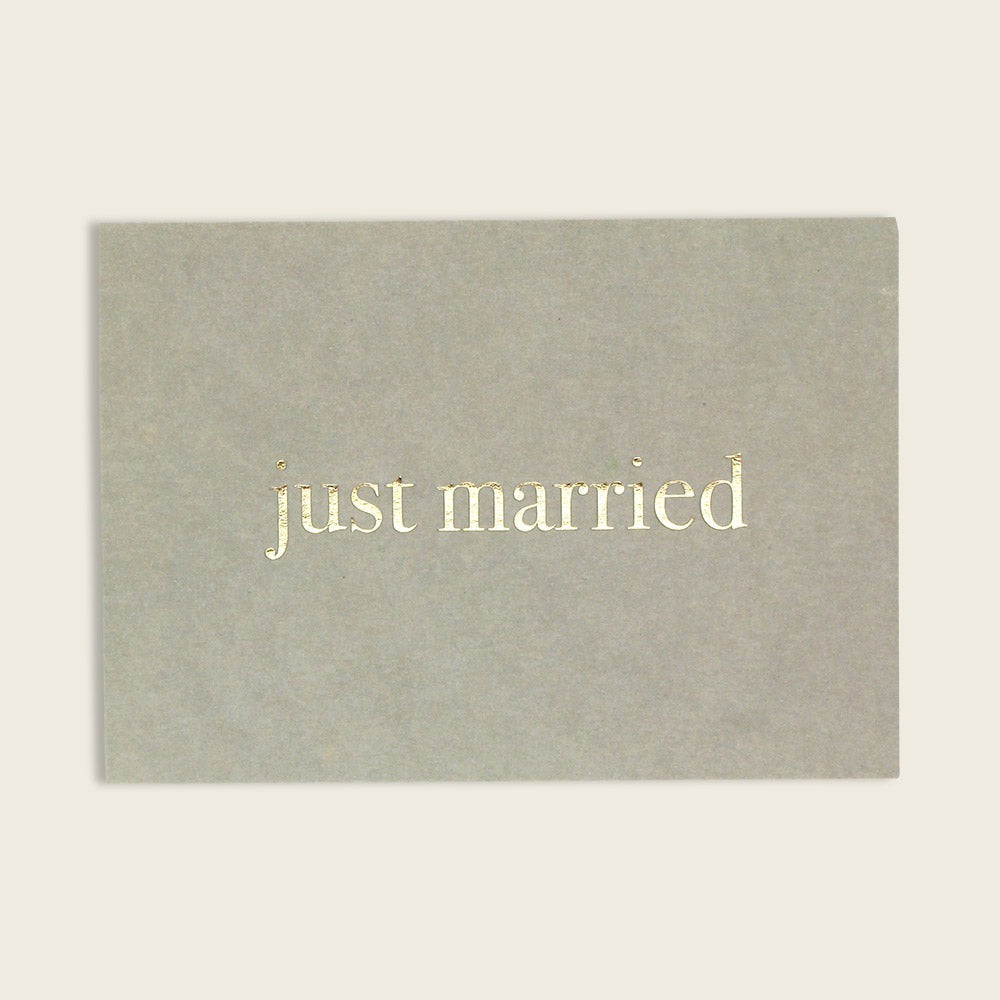 Postkarte Just married