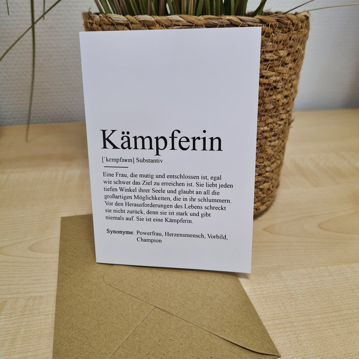 Klappkarte Kämpferin