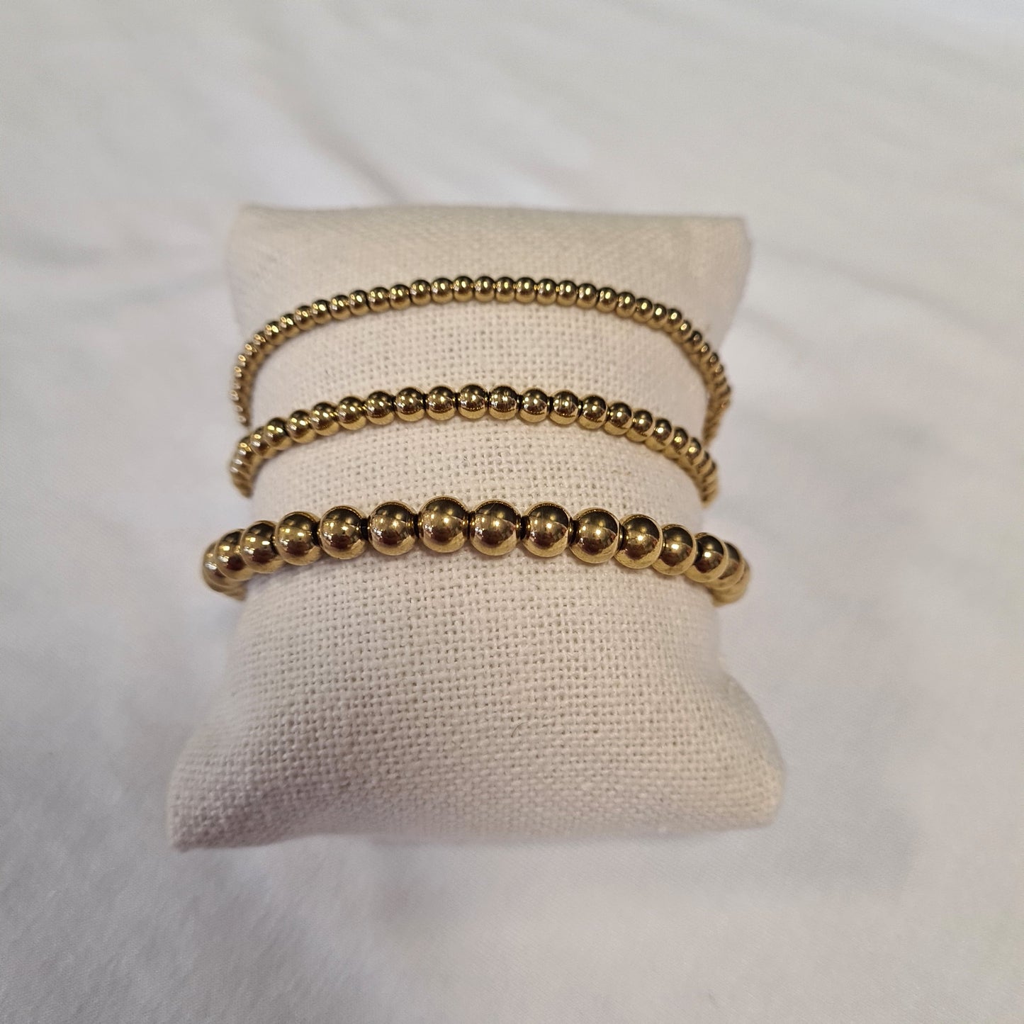 Armband Gold Perlen mittel
