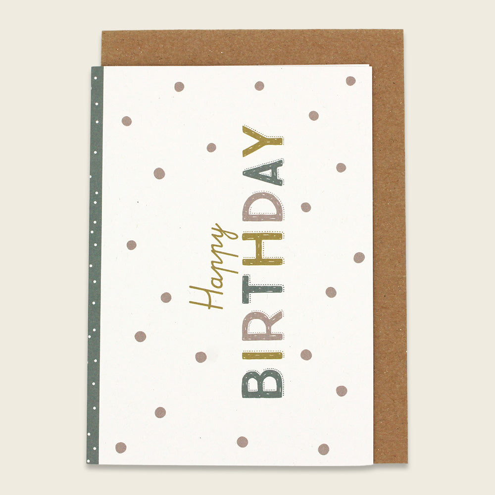 Klappkarte Punkte "Happy Birthday"