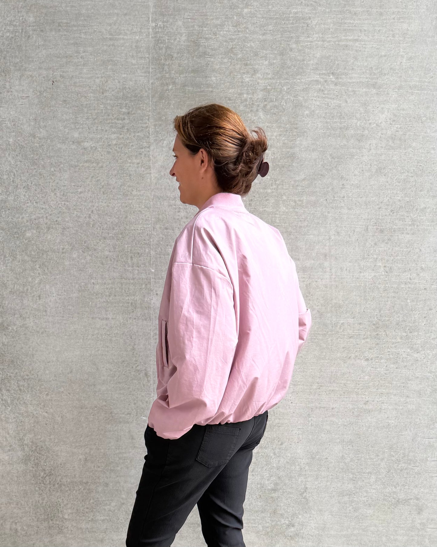 Bomber Jacke Metallic Altrosa