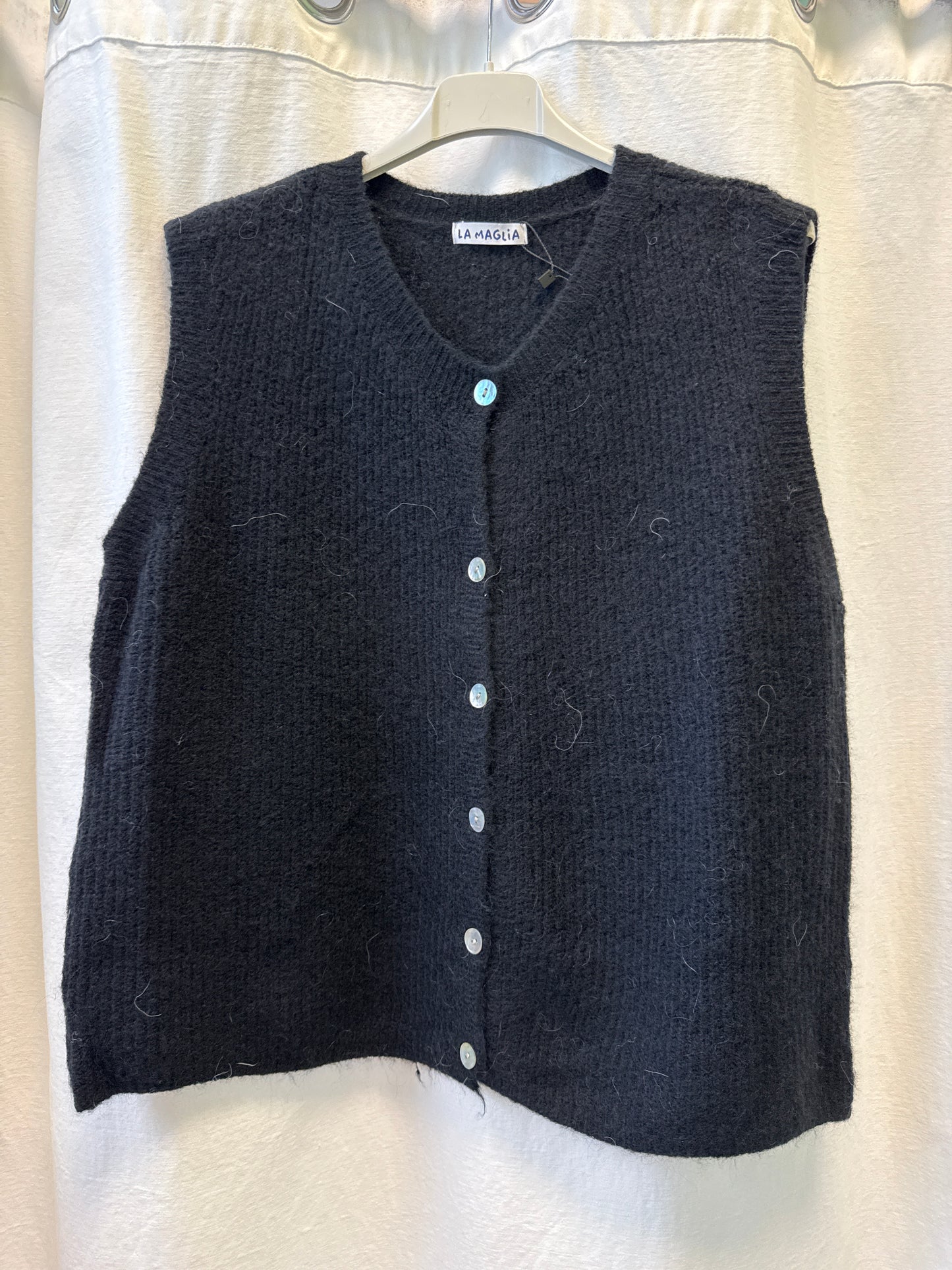 Weste Strick Rundhals