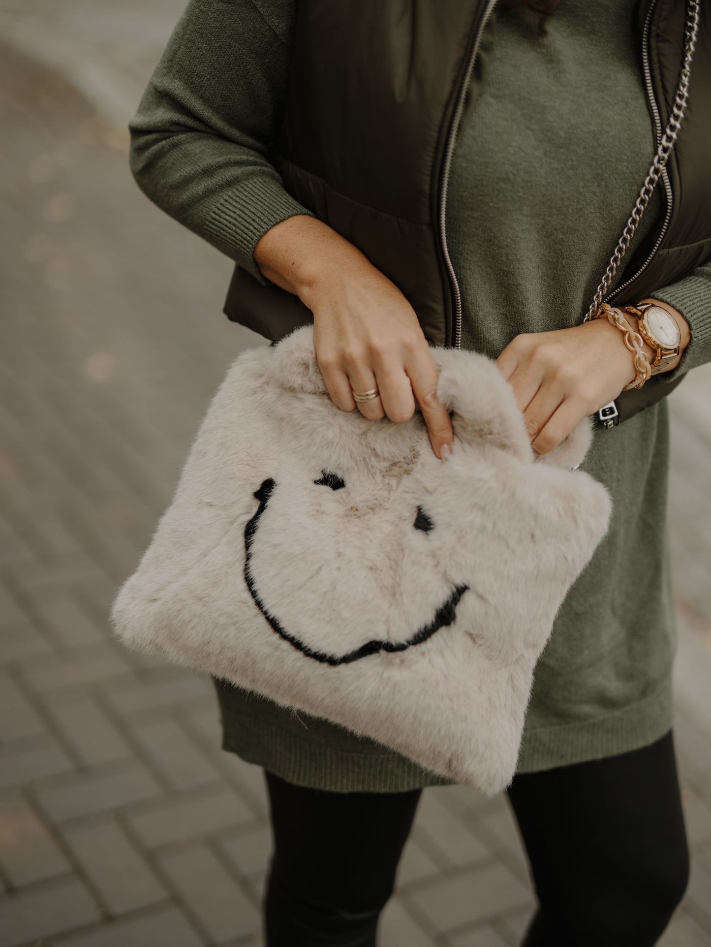 Felltasche Smiley