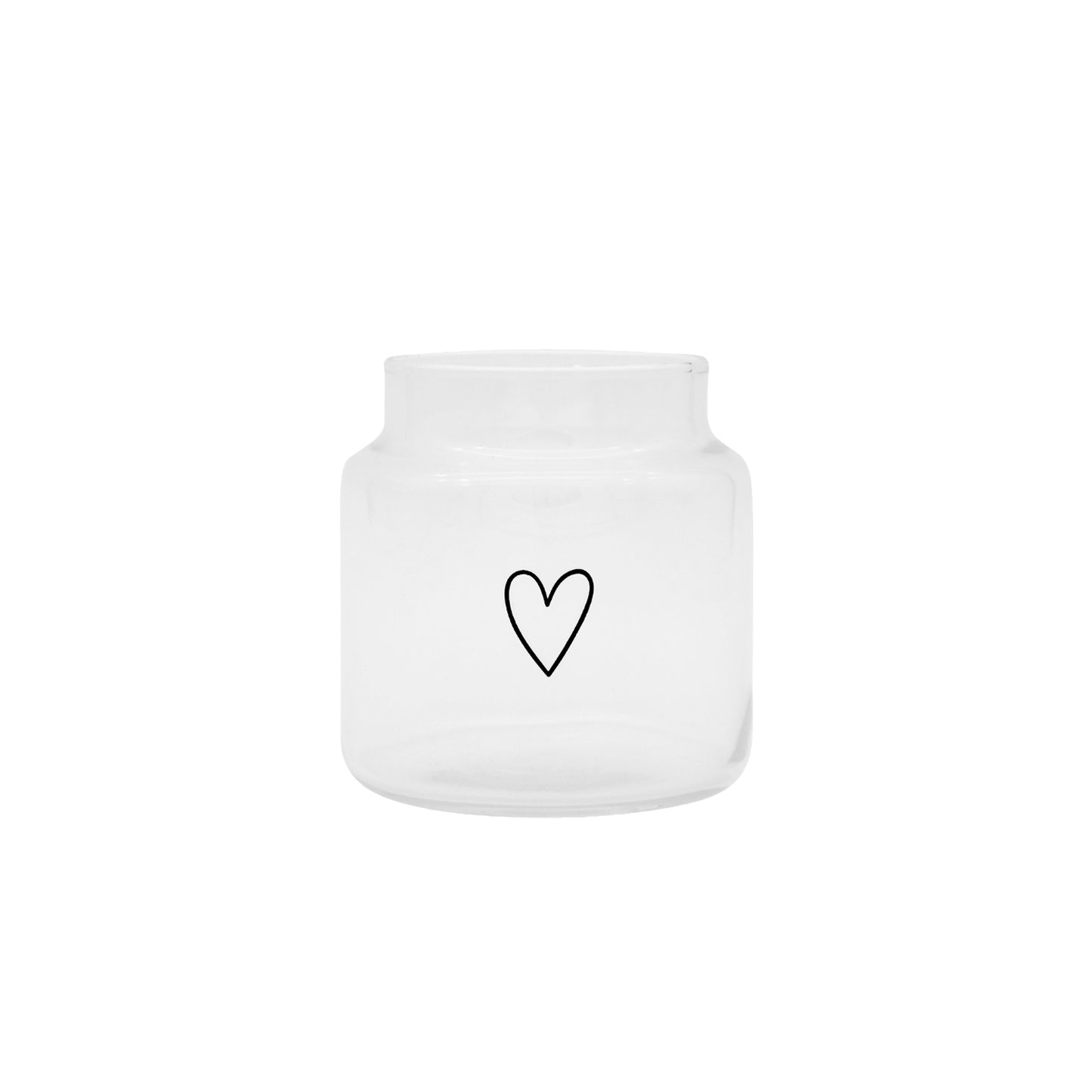 Vase aus Glas mittel Herz