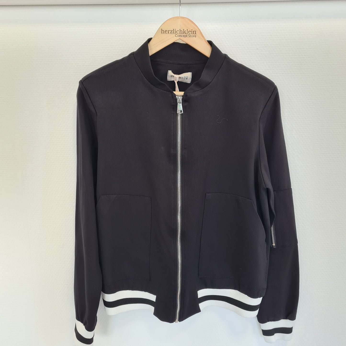 Bomber Jacke Stoff gestreift