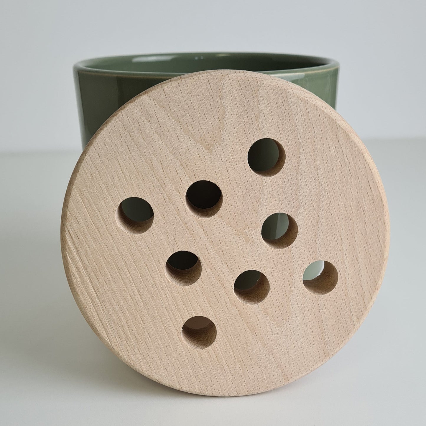 Deckel für Übertopf, Holz