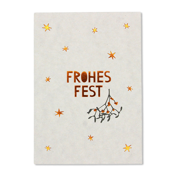 Postkarte Mistelzweig Frohes Fest
