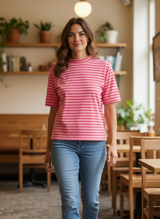 T-Shirt gestreift, 3/4 Arm