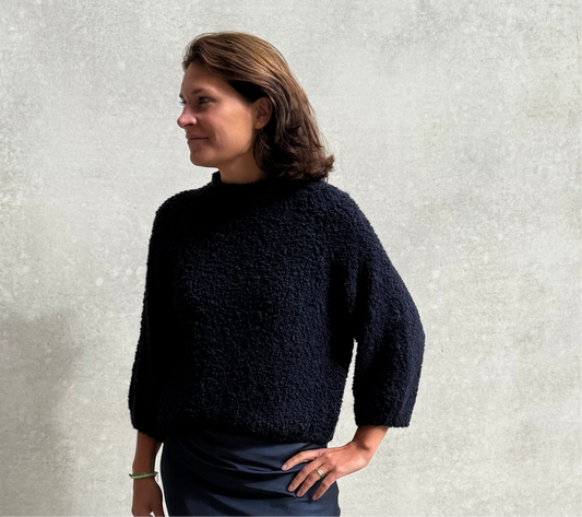 Pullover Boucle kurz