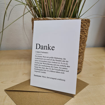 Klappkarte Danke