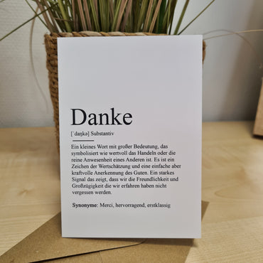 Klappkarte Danke