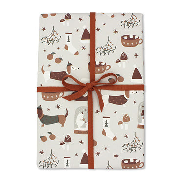 Geschenkpapier Hygge, Dackel, bunt