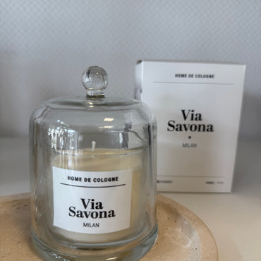 Duftkerze mit Glasglocke