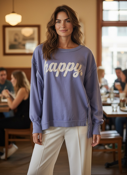 Sweatshirt, Happy