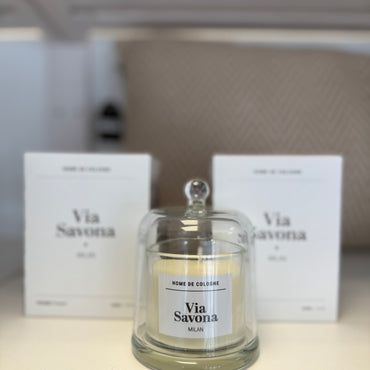 Duftkerze mit Glasglocke