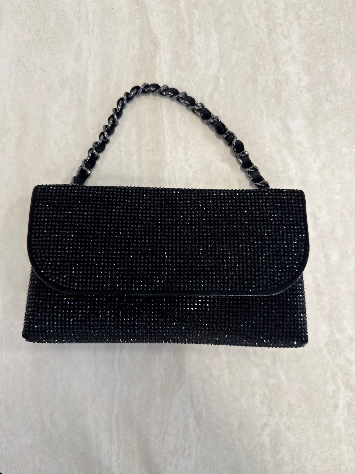 Clutch Glitzer, Schwarz