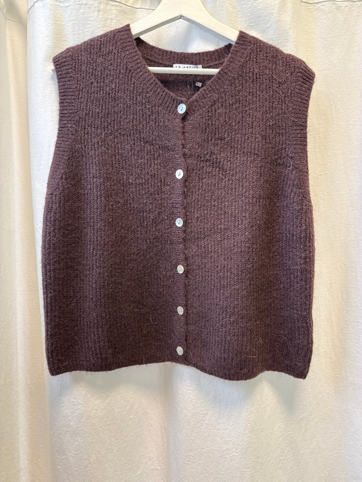 Weste Strick Rundhals