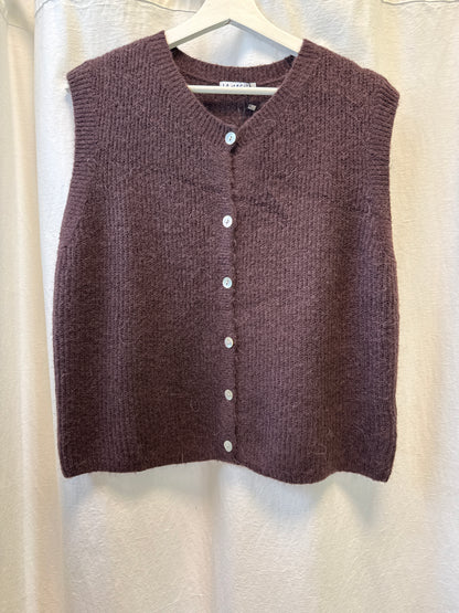 Weste Strick Rundhals