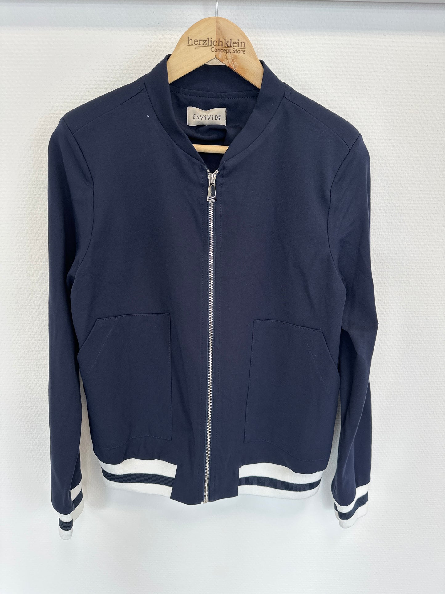 Bomber Jacke Stoff gestreift