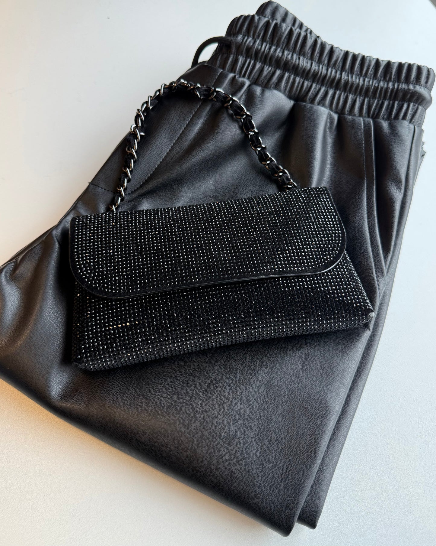 Clutch Glitzer, Schwarz