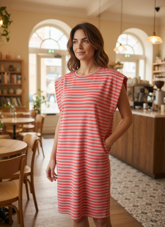 Kleid Kurzarm, gestreift