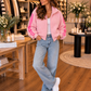 Sweatshirt Jacke mit Streifen