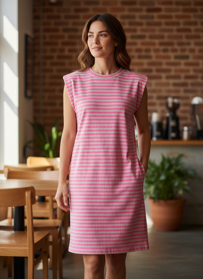 Kleid Kurzarm, gestreift