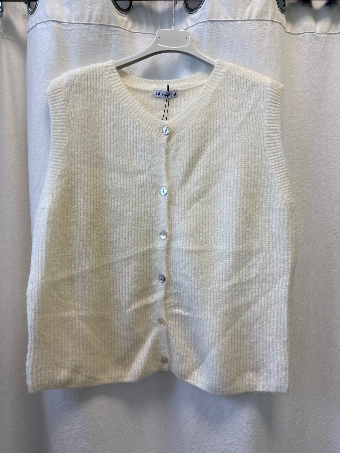 Weste Strick Rundhals