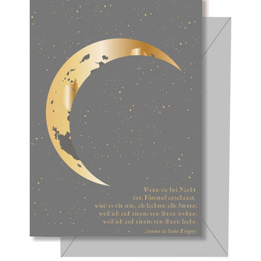 Klappkarte Trauer Mond