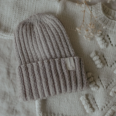 Baby Strickmütze Street Beanie, greige