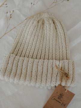 Baby Strickmütze Street Beanie, ecru