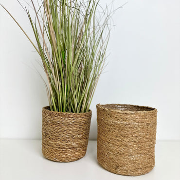 Pflanz-Korb braun Jute 2er Set